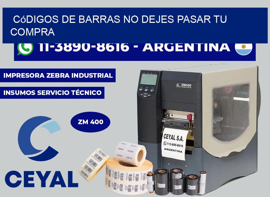 códigos de barras No dejes pasar tu compra
