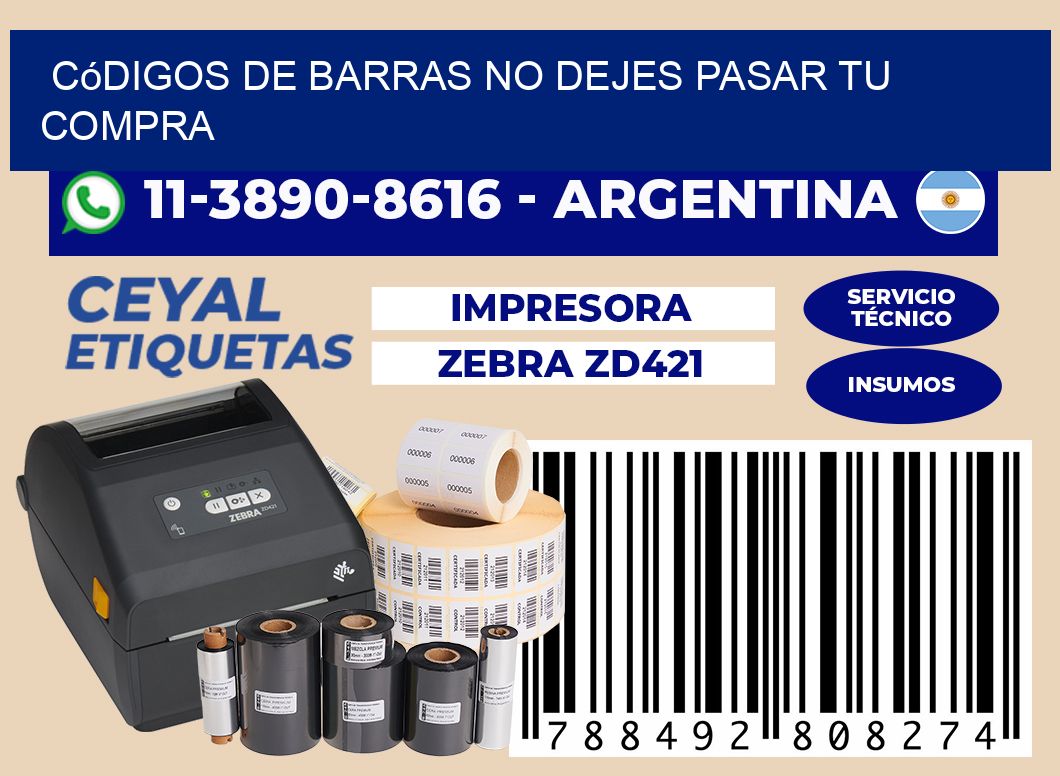 códigos de barras No dejes pasar tu compra