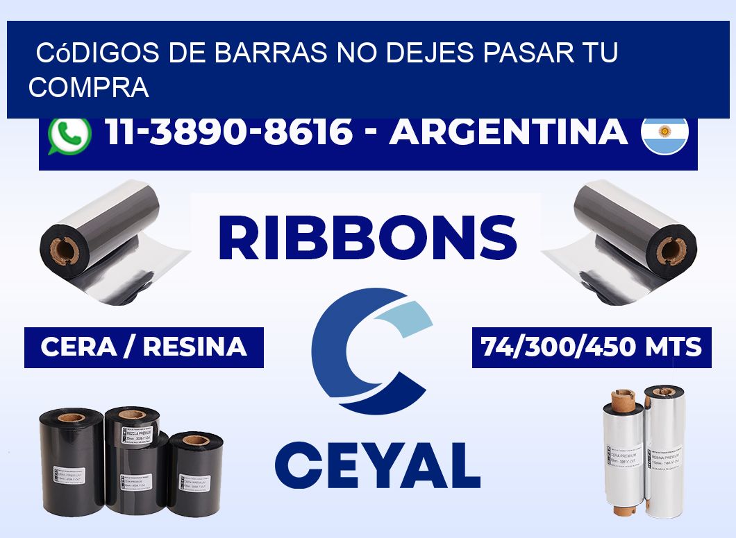 códigos de barras No dejes pasar tu compra