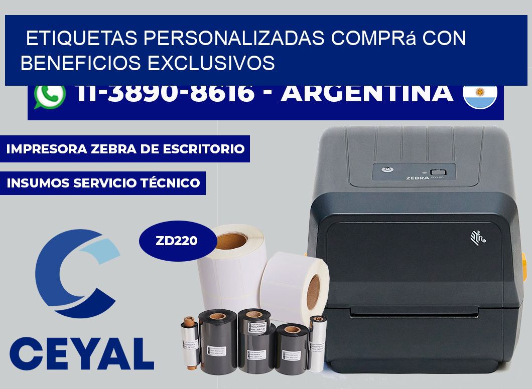 etiquetas personalizadas Comprá con beneficios exclusivos