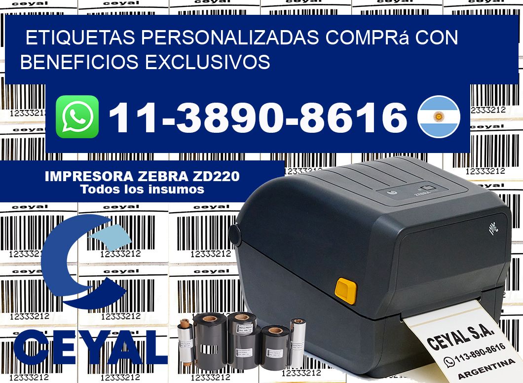 etiquetas personalizadas Comprá con beneficios exclusivos