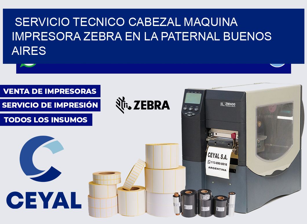 servicio tecnico cabezal Maquina impresora Zebra en La Paternal Buenos Aires