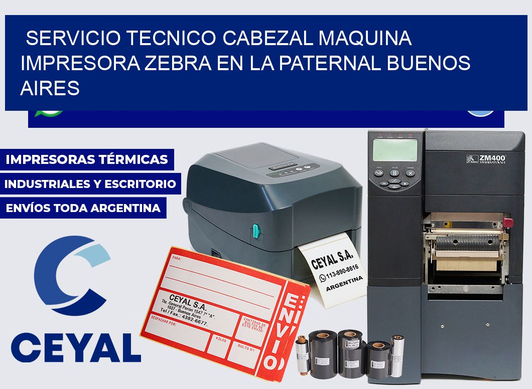 servicio tecnico cabezal Maquina impresora Zebra en La Paternal Buenos Aires
