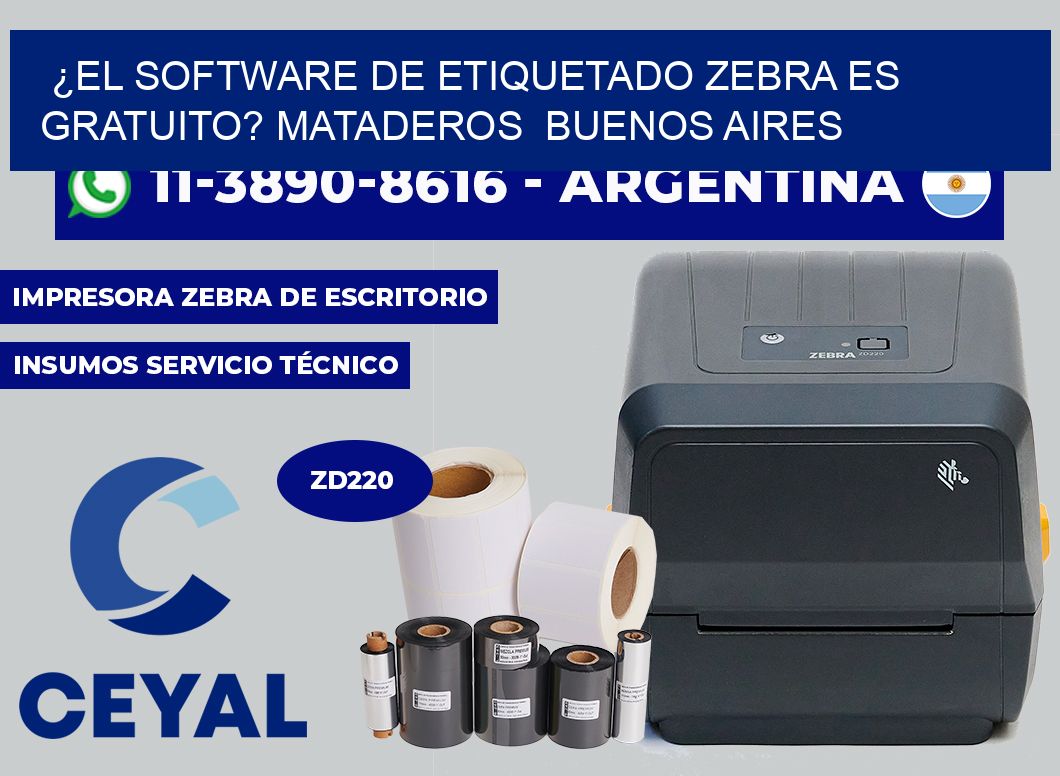 ¿El software de etiquetado Zebra es gratuito? Mataderos  Buenos Aires