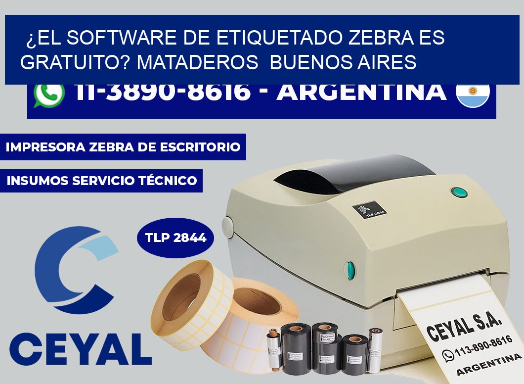 ¿El software de etiquetado Zebra es gratuito? Mataderos  Buenos Aires