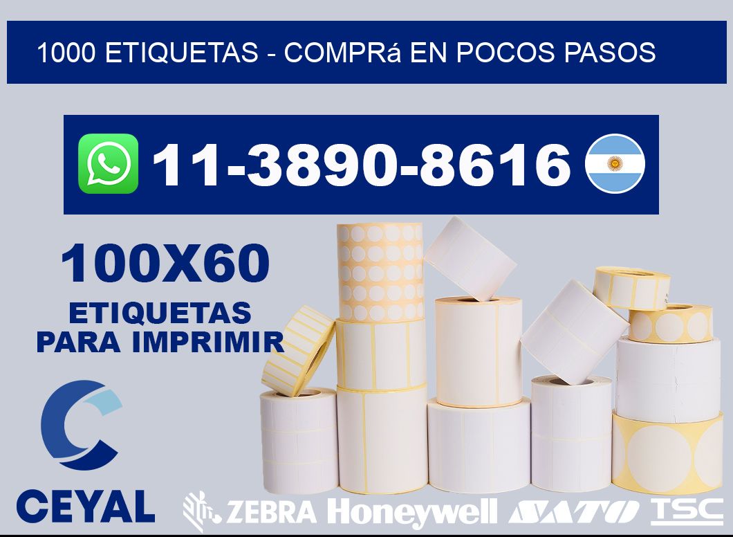 1000 ETIQUETAS - Comprá en pocos pasos