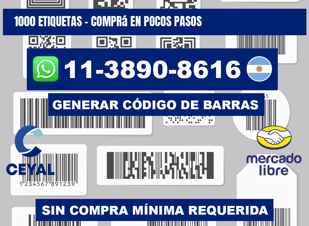 1000 ETIQUETAS - Comprá en pocos pasos