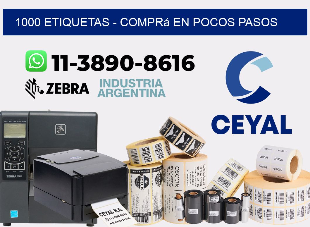 1000 ETIQUETAS - Comprá en pocos pasos
