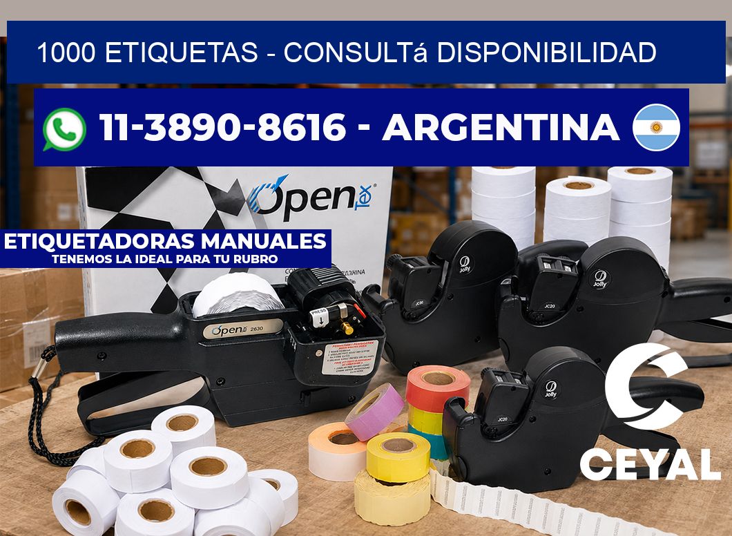 1000 ETIQUETAS - Consultá disponibilidad