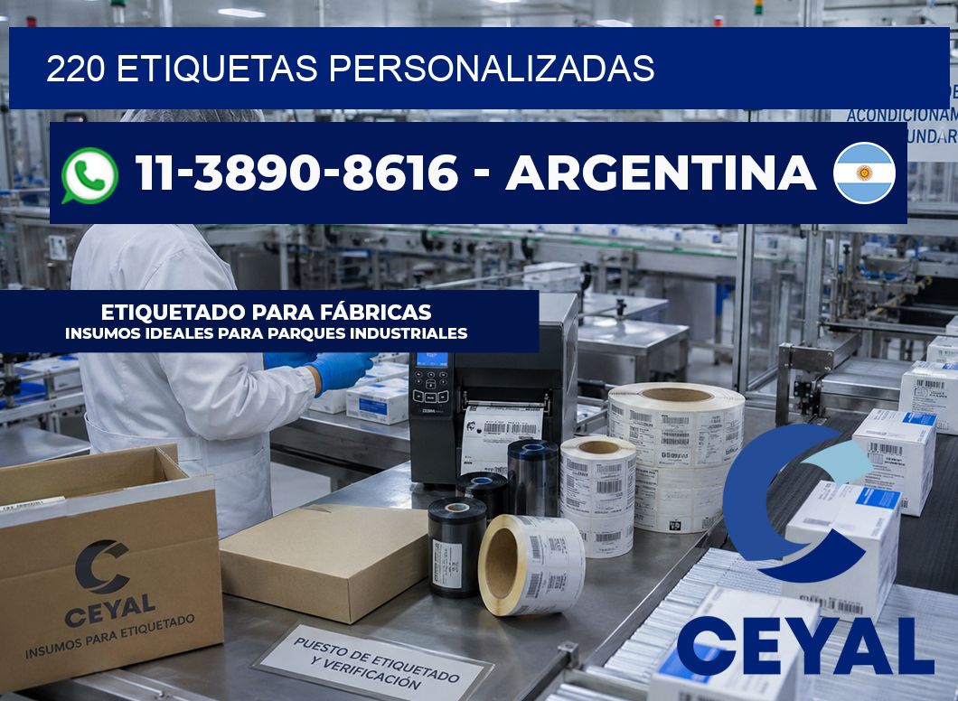 220 ETIQUETAS PERSONALIZADAS