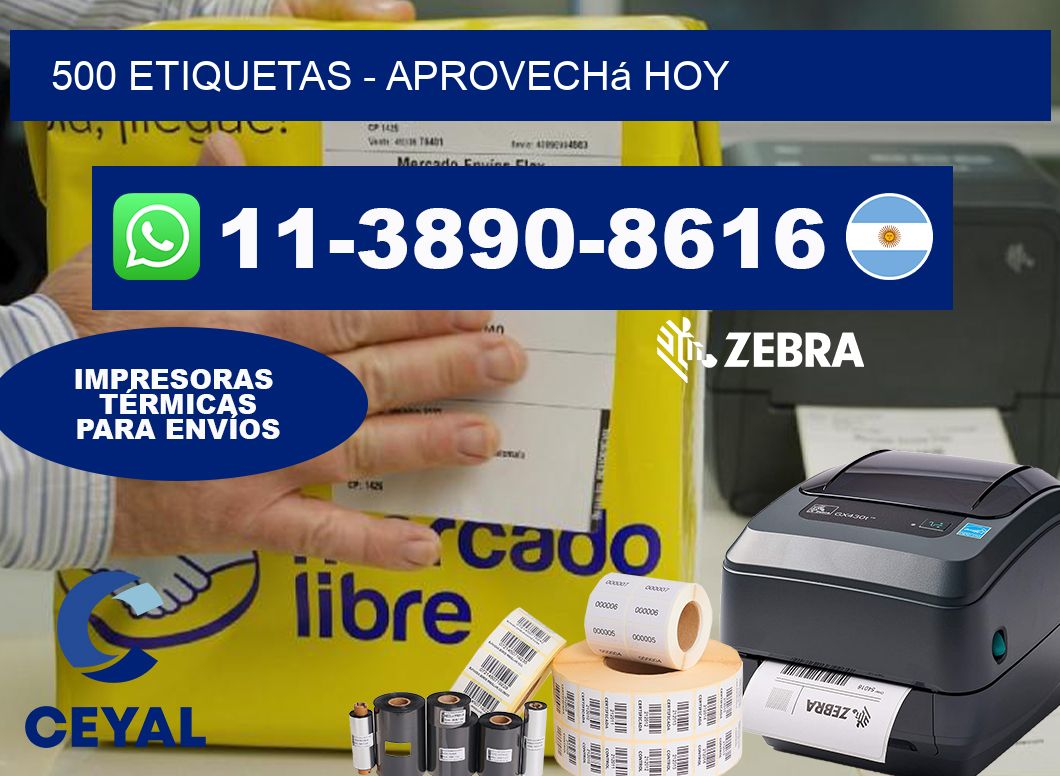 500 ETIQUETAS - Aprovechá hoy