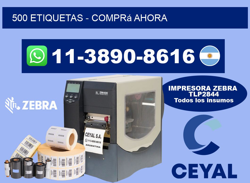 500 ETIQUETAS - Comprá ahora