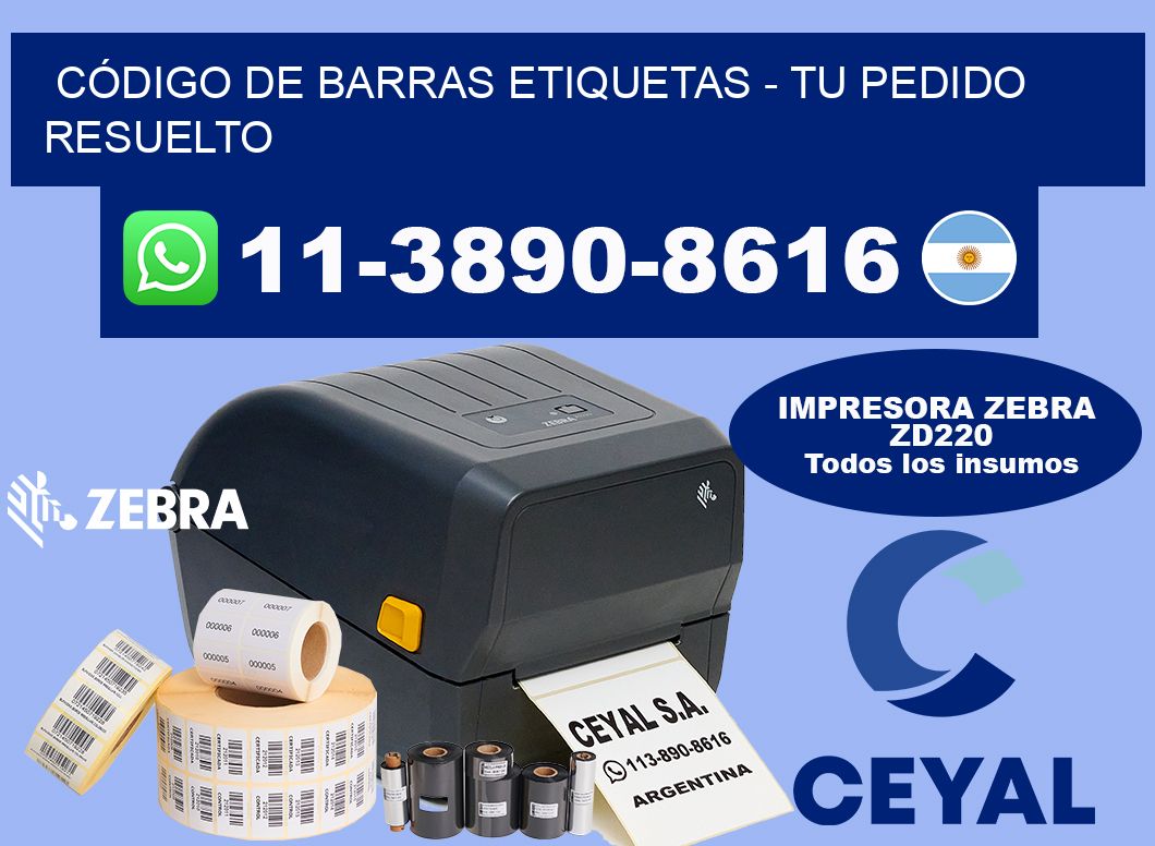 CÓDIGO DE BARRAS ETIQUETAS - Tu pedido resuelto