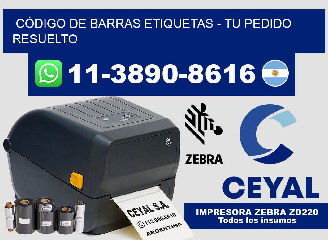 CÓDIGO DE BARRAS ETIQUETAS – Tu pedido resuelto