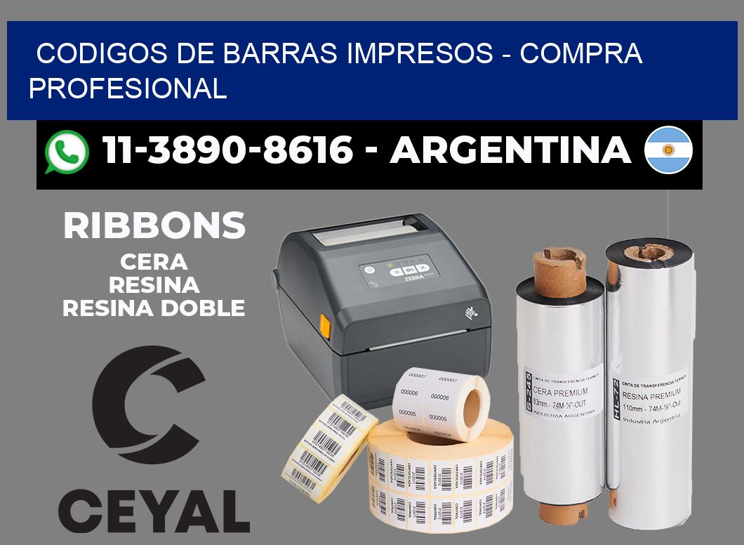 CODIGOS DE BARRAS IMPRESOS - Compra profesional