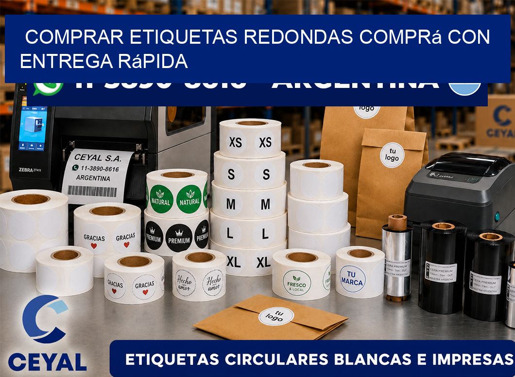 COMPRAR ETIQUETAS REDONDAS Comprá con entrega rápida