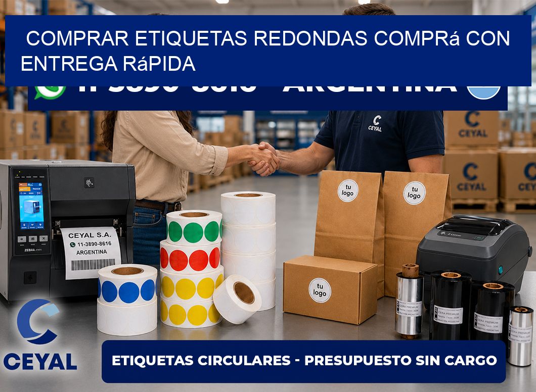 COMPRAR ETIQUETAS REDONDAS Comprá con entrega rápida