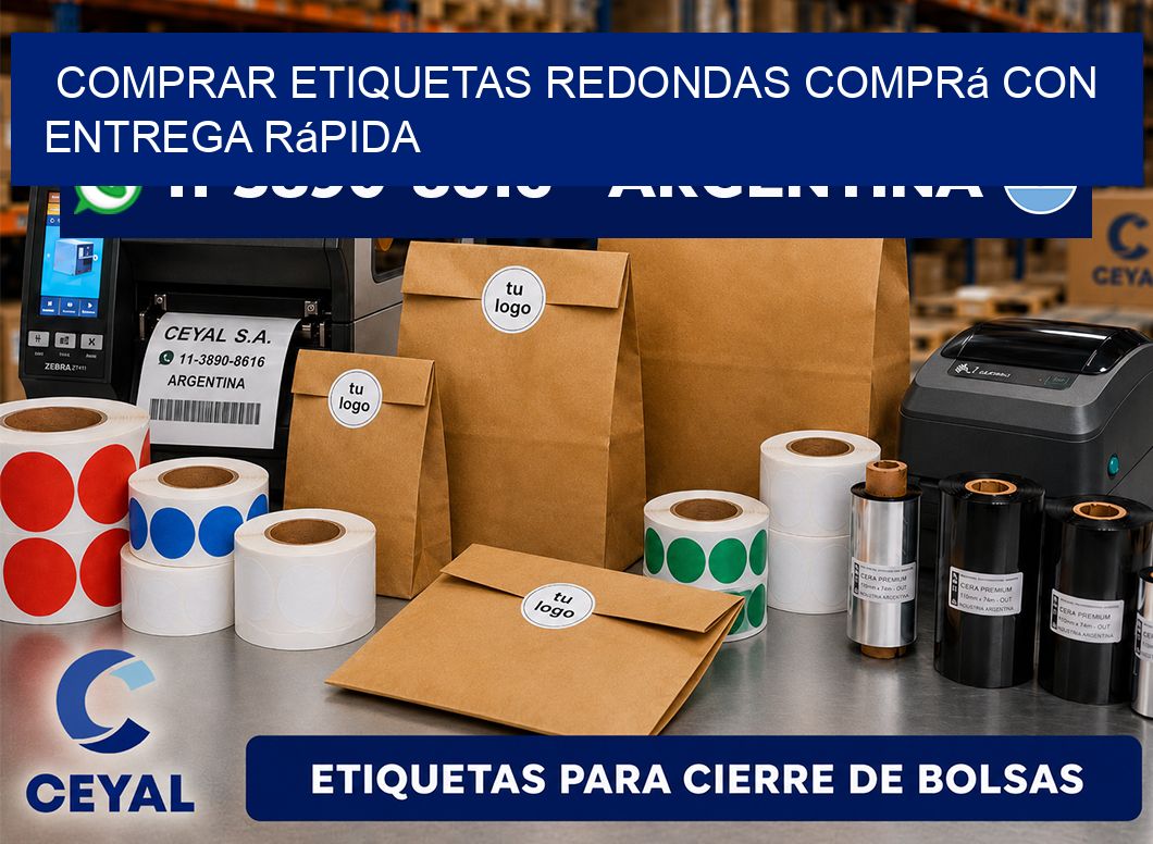 COMPRAR ETIQUETAS REDONDAS Comprá con entrega rápida