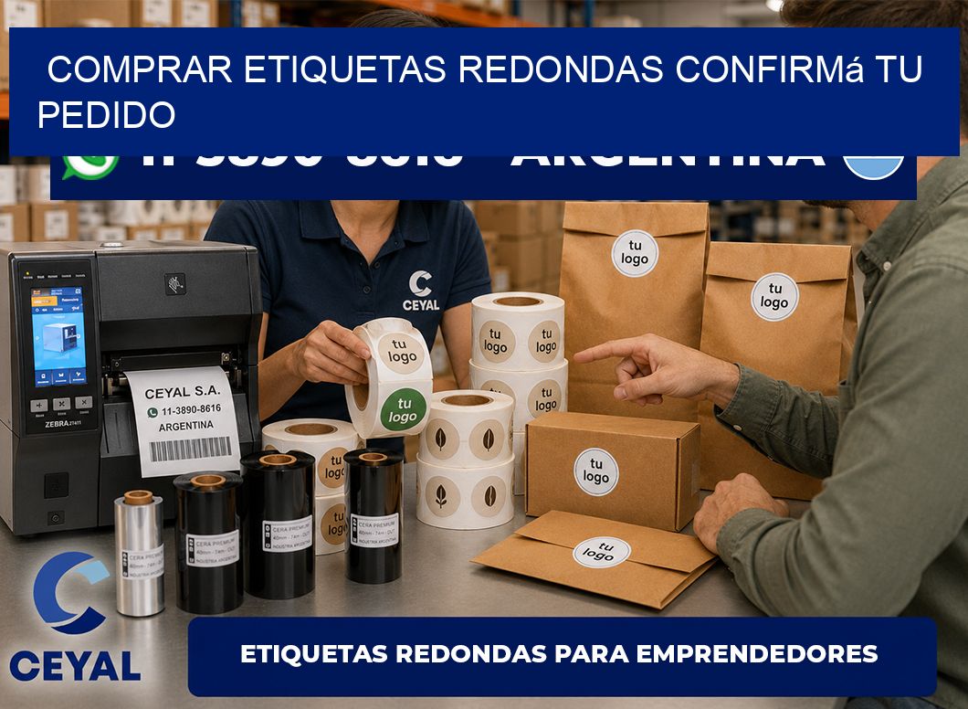COMPRAR ETIQUETAS REDONDAS Confirmá tu pedido