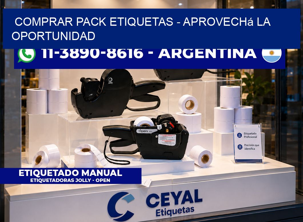 COMPRAR PACK ETIQUETAS - Aprovechá la oportunidad