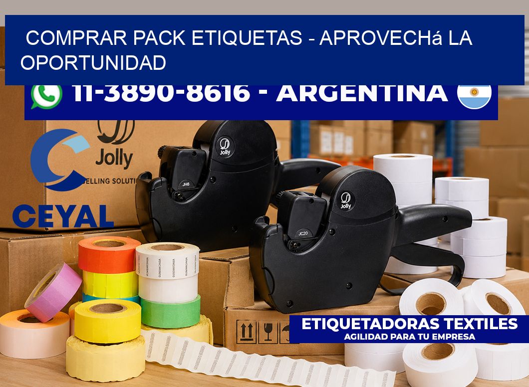 COMPRAR PACK ETIQUETAS - Aprovechá la oportunidad