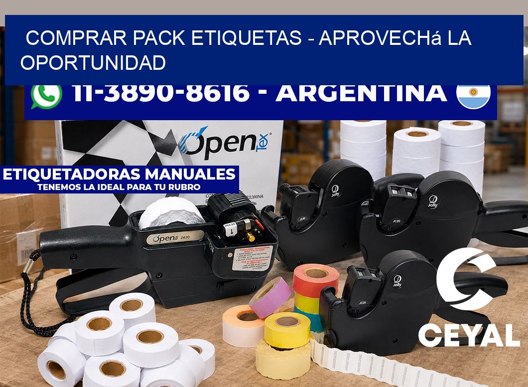 COMPRAR PACK ETIQUETAS - Aprovechá la oportunidad