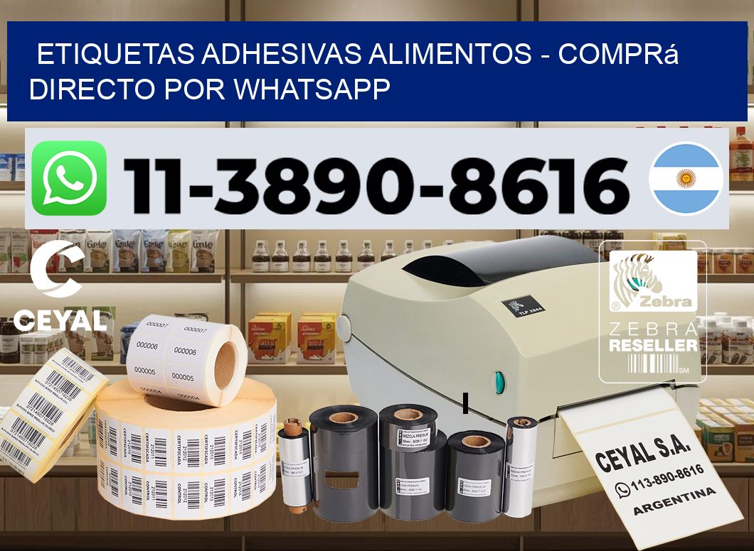 ETIQUETAS ADHESIVAS ALIMENTOS - Comprá directo por WhatsApp