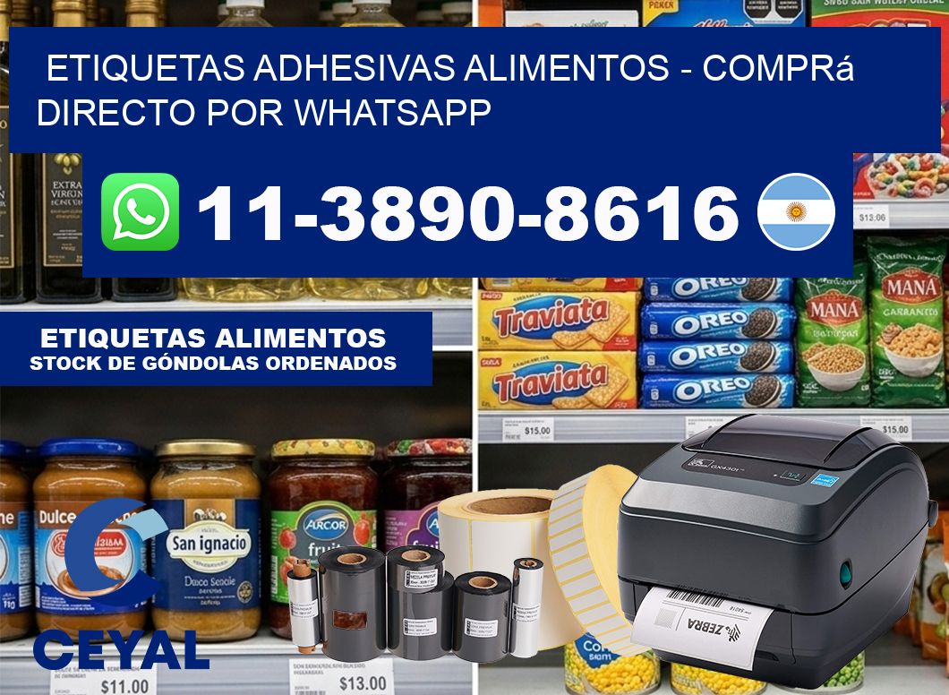 ETIQUETAS ADHESIVAS ALIMENTOS – Comprá directo por WhatsApp