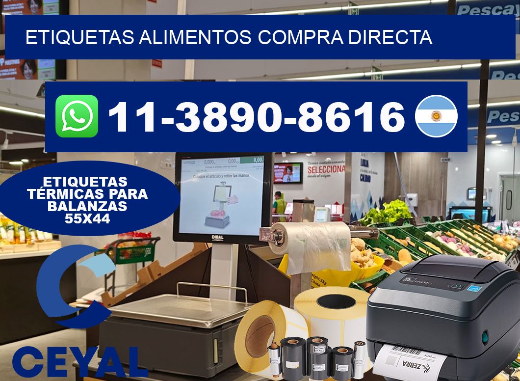 ETIQUETAS ALIMENTOS Compra directa