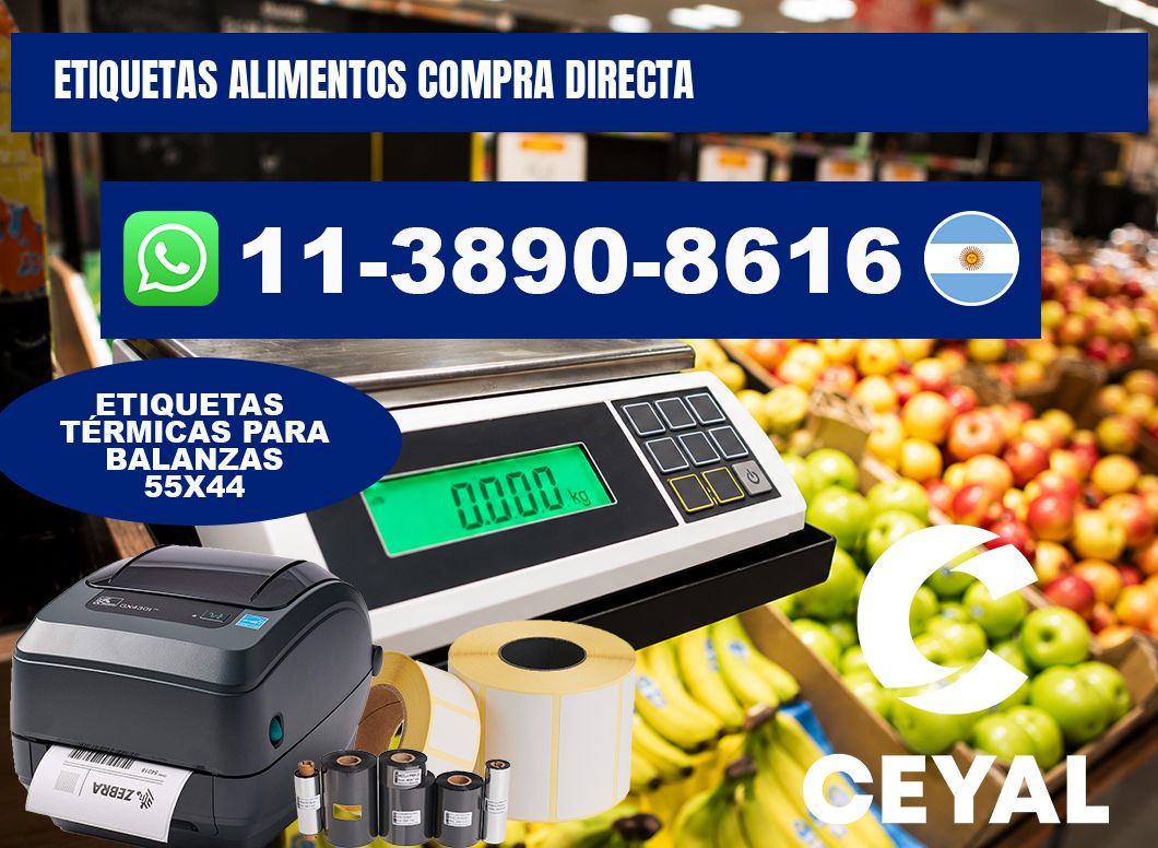 ETIQUETAS ALIMENTOS Compra directa