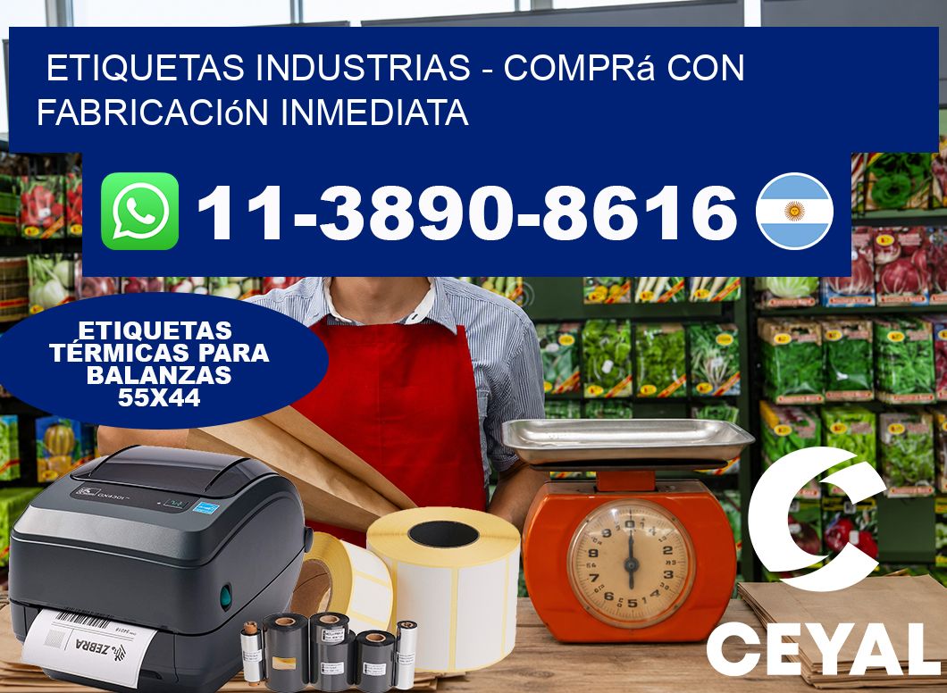 ETIQUETAS INDUSTRIAS – Comprá con fabricación inmediata