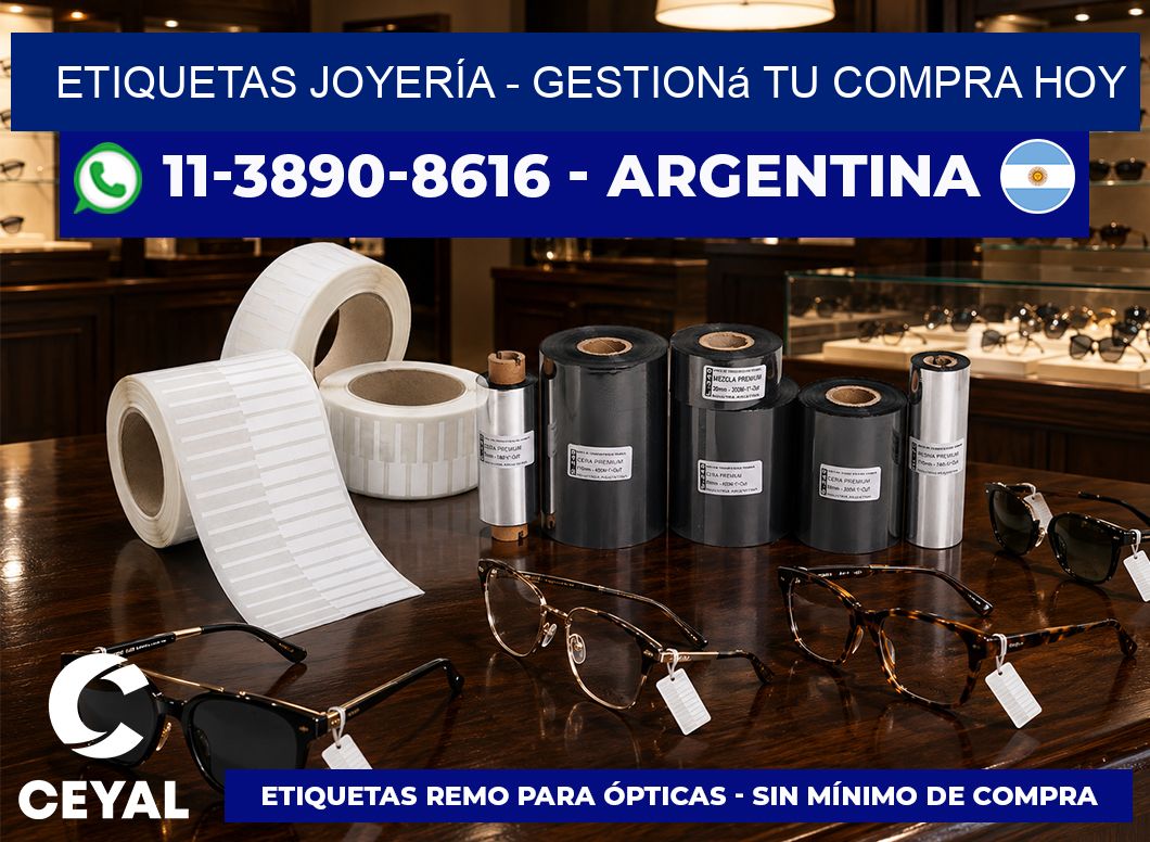 ETIQUETAS JOYERÍA - Gestioná tu compra hoy