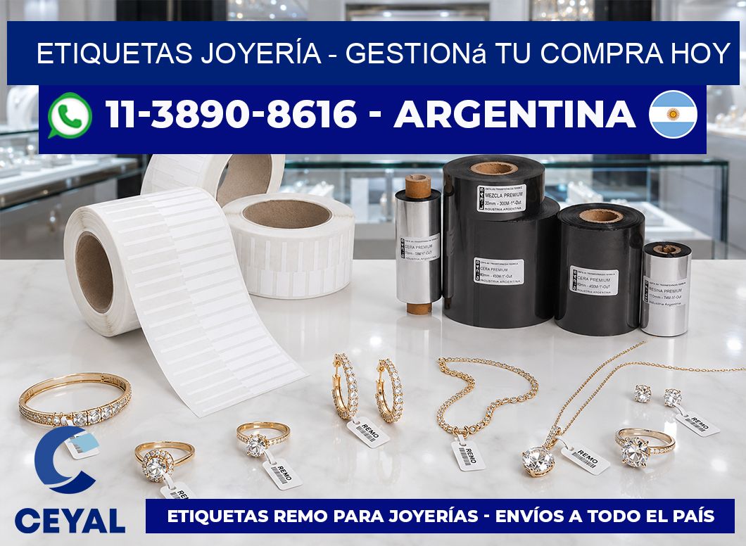 ETIQUETAS JOYERÍA - Gestioná tu compra hoy
