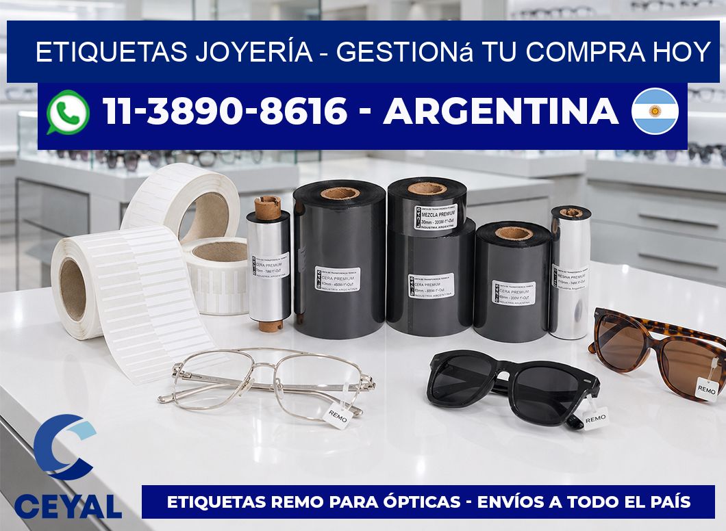 ETIQUETAS JOYERÍA - Gestioná tu compra hoy
