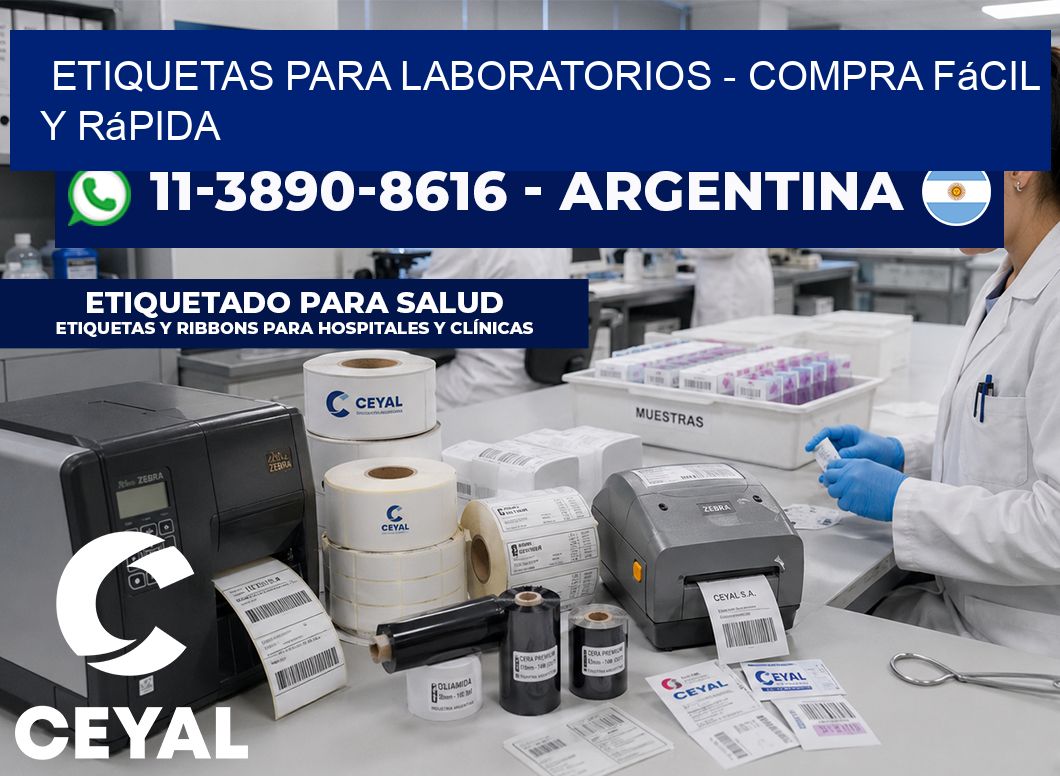 ETIQUETAS PARA LABORATORIOS - Compra fácil y rápida