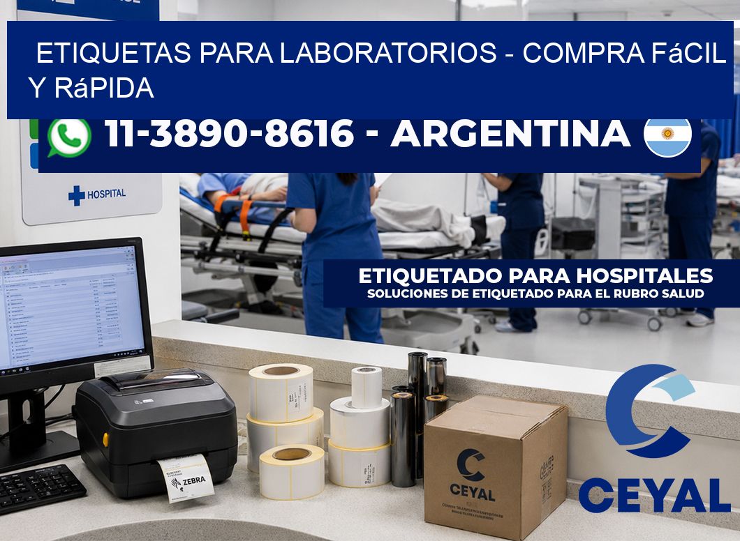 ETIQUETAS PARA LABORATORIOS - Compra fácil y rápida
