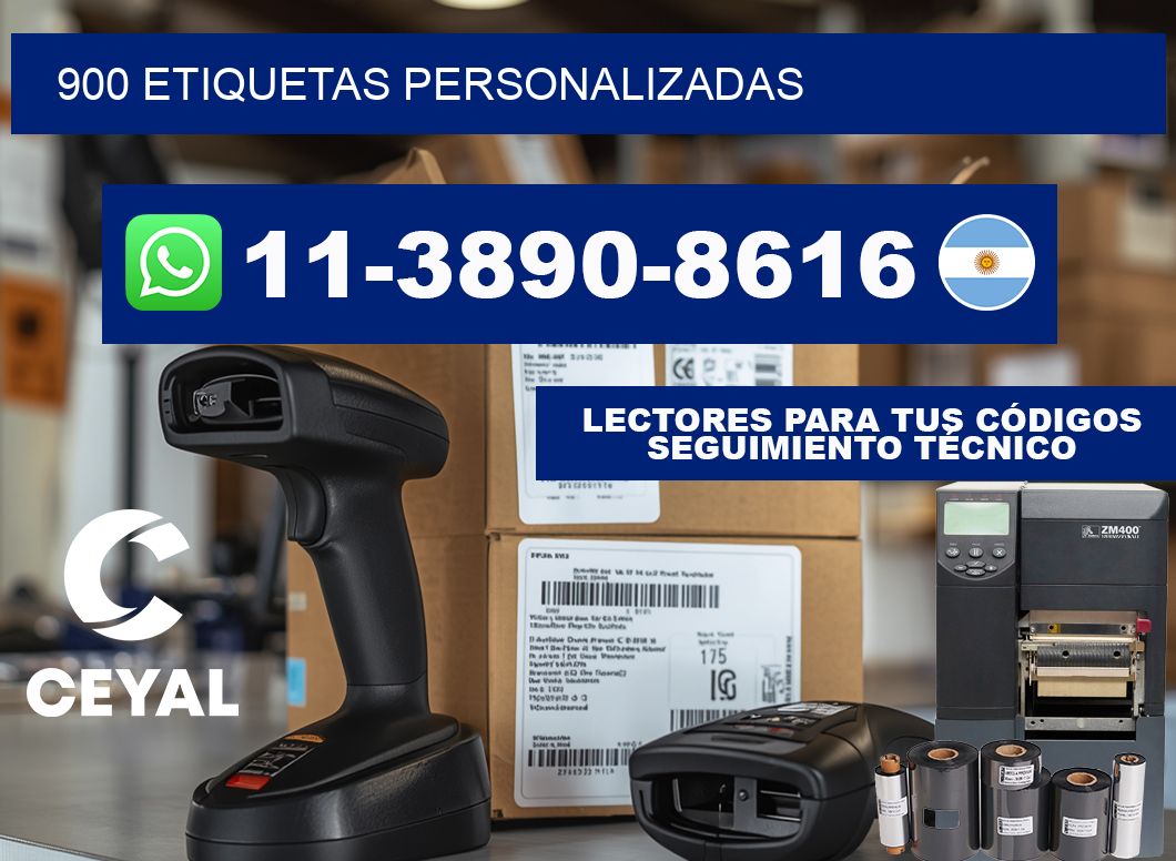 900 ETIQUETAS PERSONALIZADAS