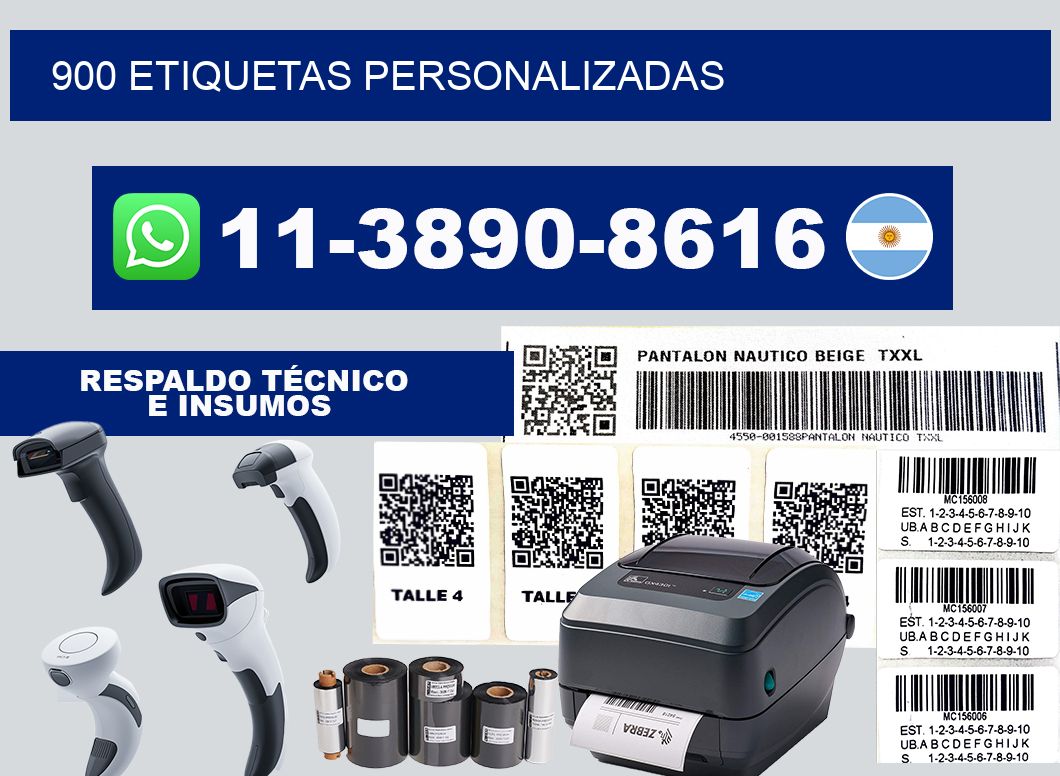 900 ETIQUETAS PERSONALIZADAS