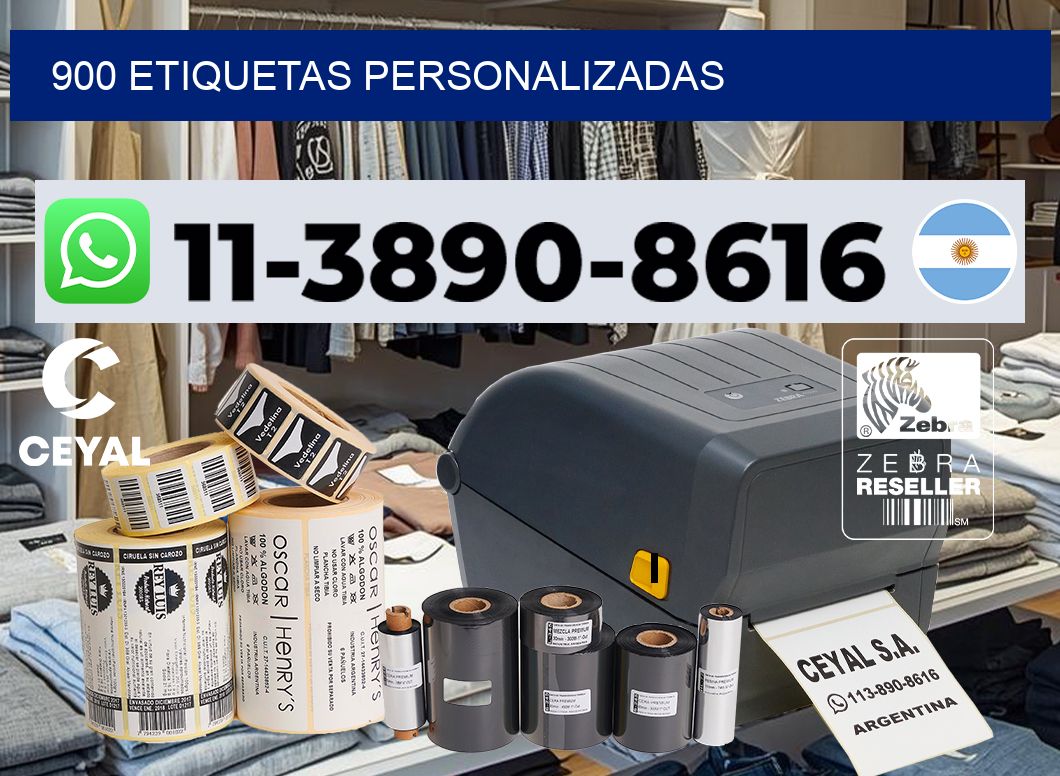 900 ETIQUETAS PERSONALIZADAS