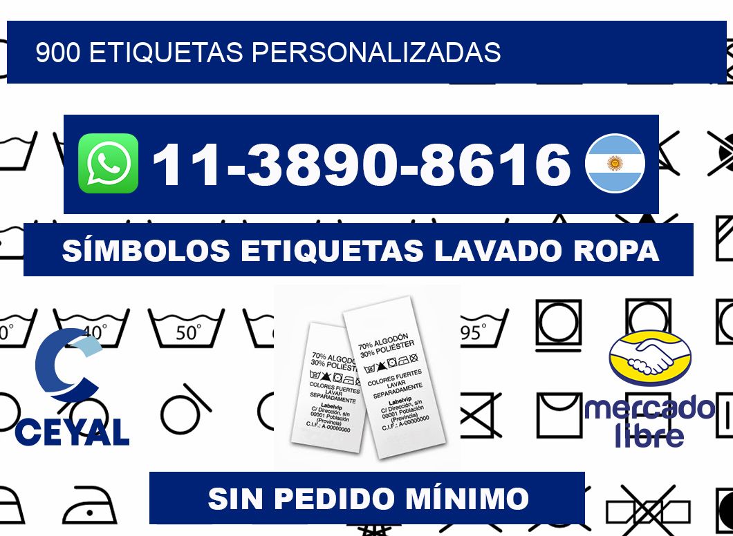 900 ETIQUETAS PERSONALIZADAS
