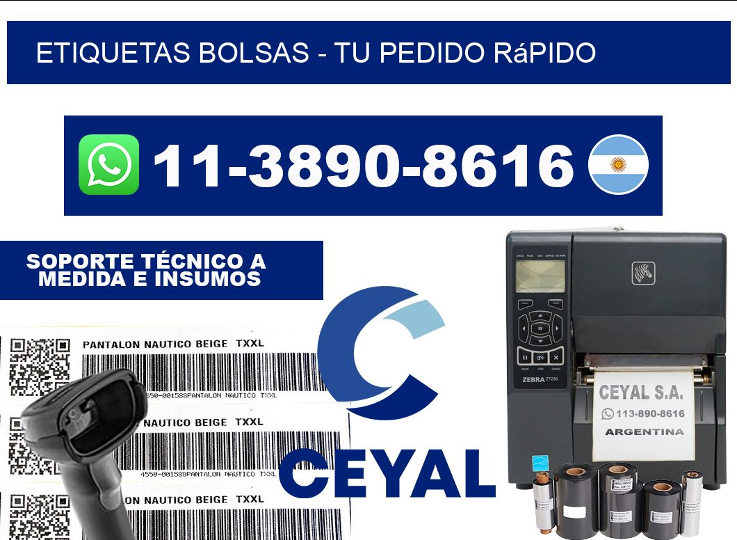 ETIQUETAS BOLSAS - Tu pedido rápido
