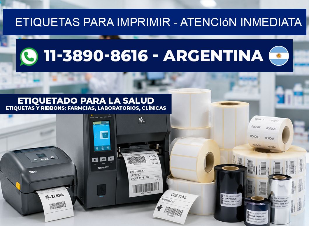 ETIQUETAS PARA IMPRIMIR - Atención inmediata