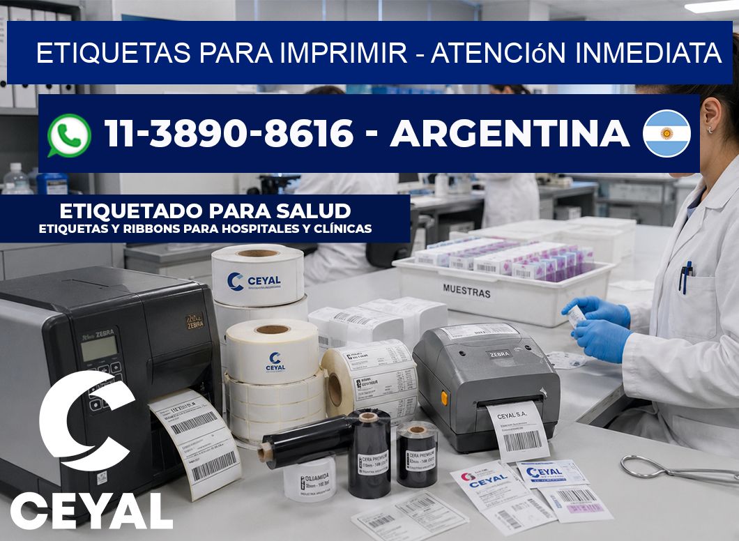 ETIQUETAS PARA IMPRIMIR - Atención inmediata