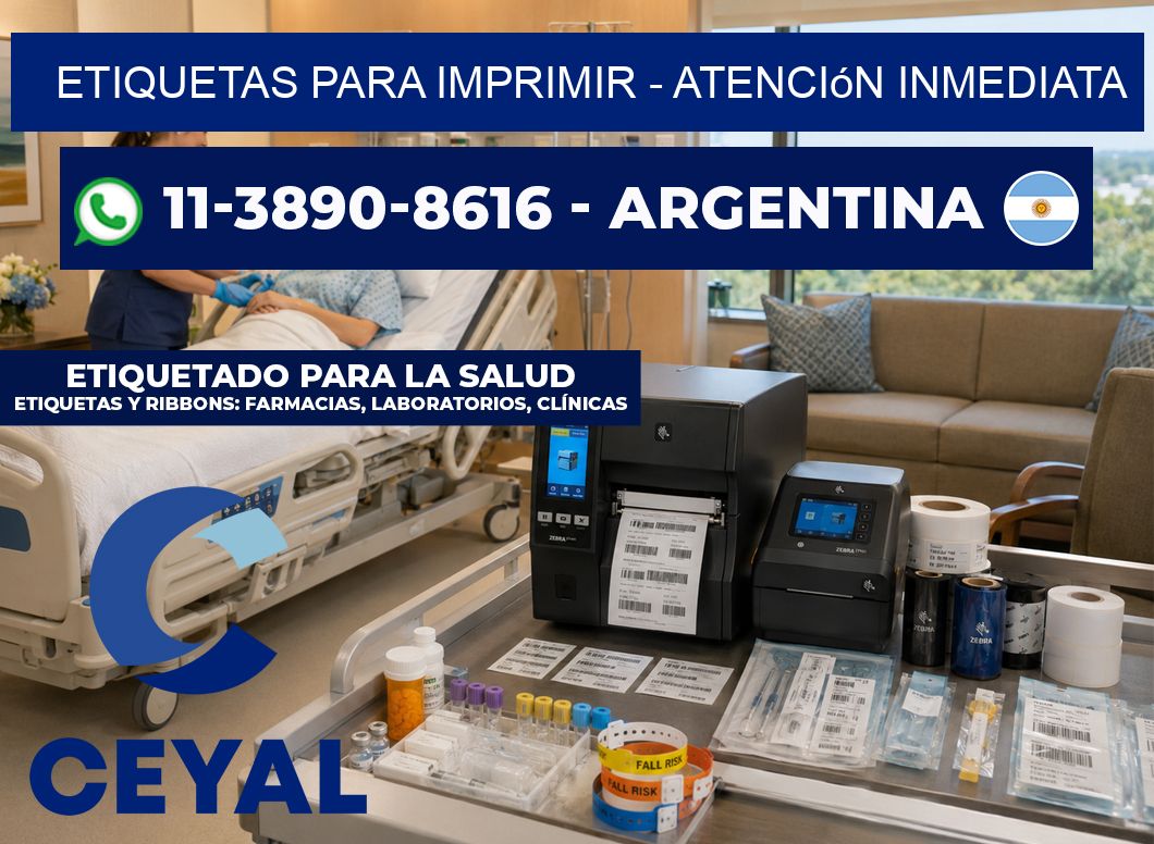 ETIQUETAS PARA IMPRIMIR – Atención inmediata
