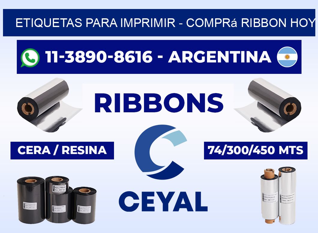 ETIQUETAS PARA IMPRIMIR - Comprá ribbon hoy