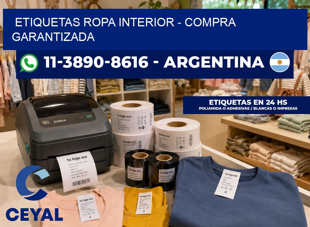 Etiquetas Ropa interior – Compra garantizada