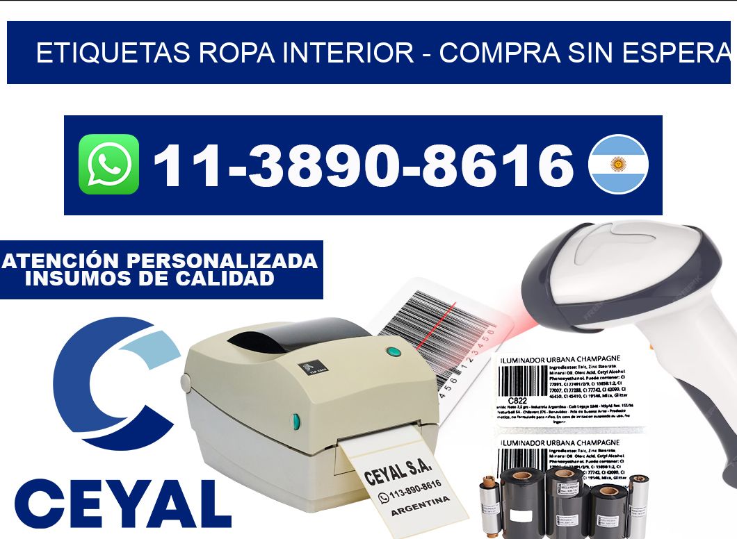 Etiquetas Ropa interior - Compra sin espera