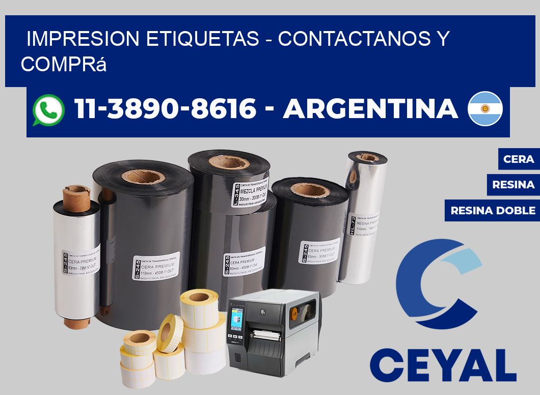 IMPRESION ETIQUETAS - Contactanos y comprá