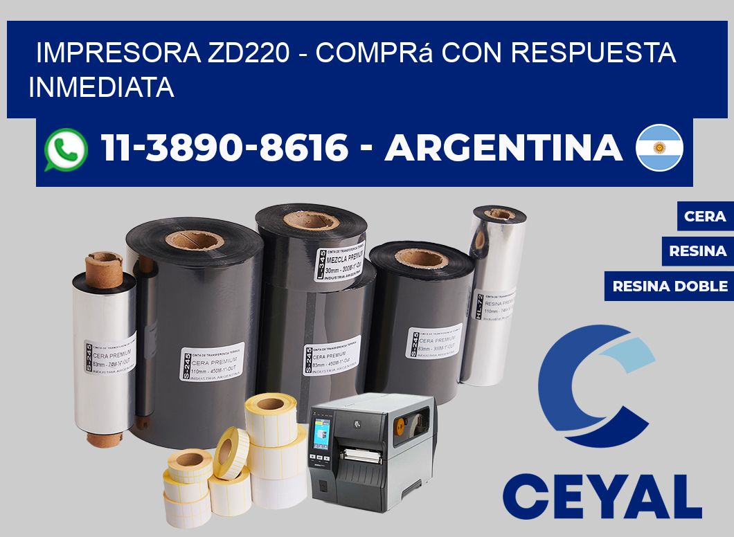 IMPRESORA ZD220 - Comprá con respuesta inmediata
