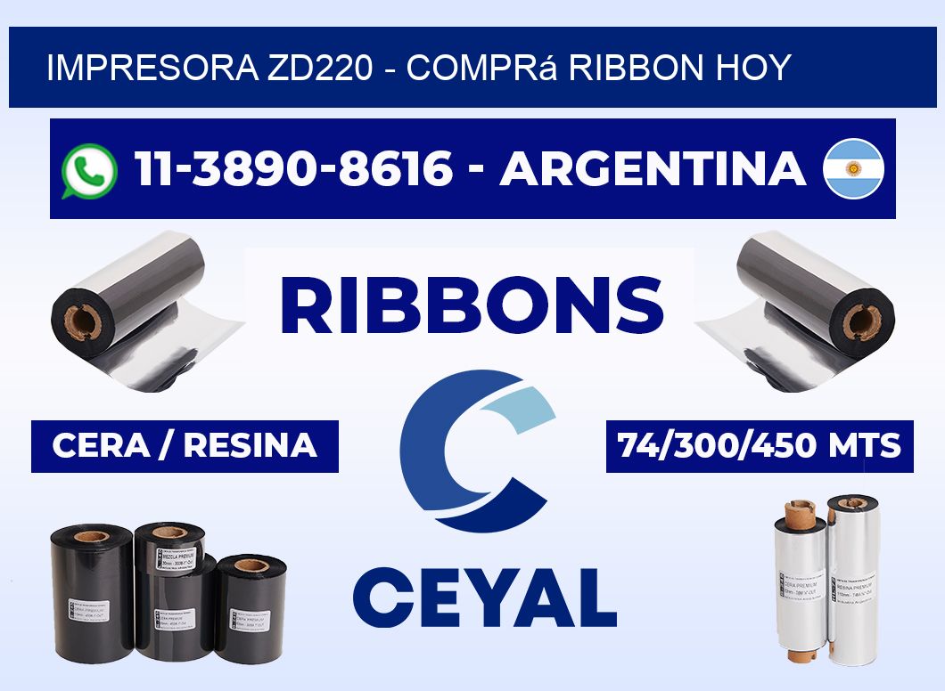 IMPRESORA ZD220 - Comprá ribbon hoy